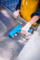 Vikan Ultra Hygi&euml;nische handtrekker Blauw met Mini Handvat 245 mm
