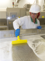 Vikan Ultra Hygi&euml;nische handtrekker Geel met Mini Handvat 245 mm