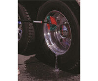 Vikan Transport Velgenborstel 24cm half rond Waterdoorvoer Zwart
