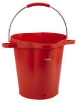Vikan Emmer 20L Rood &ndash; Hygi&euml;nische Kunststof Emmer met Tuit, Maatverdeling &amp; RVS handvat