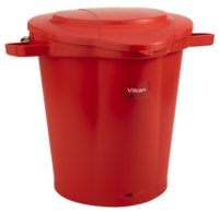 Vikan Emmer 20L Rood &ndash; Hygi&euml;nische Kunststof Emmer met Tuit, Maatverdeling &amp; RVS handvat