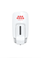 Hand druk dispenser (1000 ml) met desinfectie logo