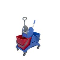 Dubbele Mopemmer kunstof blauw 2x25lt. inc. handgreep (inclusief pers)