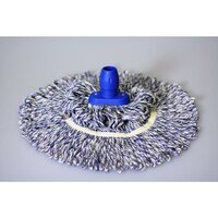 Midi mop blauw/wit met stay flatband 300gram