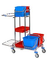 Trolley with wringer chroom