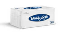 Bulkysoft 2-Laags Witte Servetten 33 x 33 cm, 1/8 Vouw, Doos van 2000 Stuks