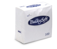 Bulkysoft 2-Laags Witte Servetten 40 x 40 cm, 1/4 Vouw, Doos van 2000 Stuks