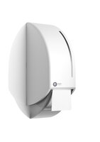 Black Satino Toiletroldispenser voor 2  systeemrollen Wit