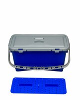 Emmer wet-system 22L met deksel en zeef-Blauw