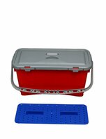 Emmer wet-system 22L met deksel en zeef-Rood