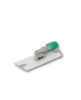 Velcro aluminium houder 25cm grijs met  groene steelverbinding