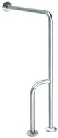 MediQo-line Wand/vloergreep RVS met extra stang-Beugel Rechts