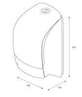 Katrin systeem toiletpapier dispenser wit