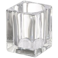 Bolsius glashouder vierkant transparant 76/55mm, ds. 6 stuk (voor theelichten 4, 6 en 8 uurs)