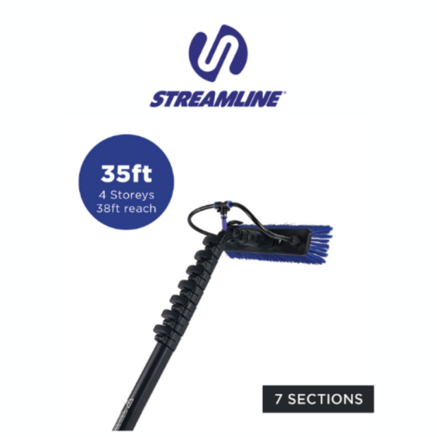 Streamline&reg; OVA8&reg; 30T Koolstofvezel Watergevoede Telescoopsteel &ndash; 10,7 m / 35 ft