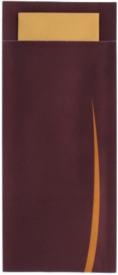 Bestekzakjes BARI BURGUNDY + YELLOW Servet  ds. 500 stuks