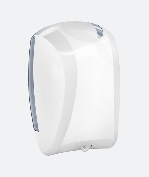Elive line 2 mini Poetsroldispenser center feed, wit, met voorlader.