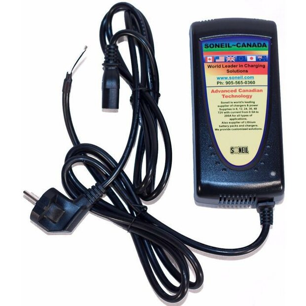 Acculader 10 AH incl. houder