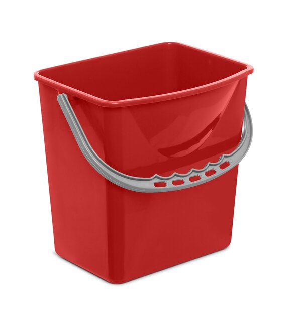 Basic 6 LT. EMMER VOOR HET DIENEN VAN TROLLEYS ROOD