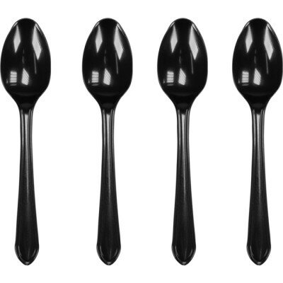 Lepel Zware kwaliteit Wit of Zwart PS 170mm, ds. 20 x50 stuks (totaal 1000 st.)-Zwart