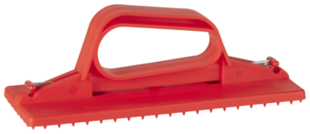 Vikan Handmodel Padhouder Rood &ndash; Voor Grondige Reiniging van Wanden, Werkbladen en Apparatuur