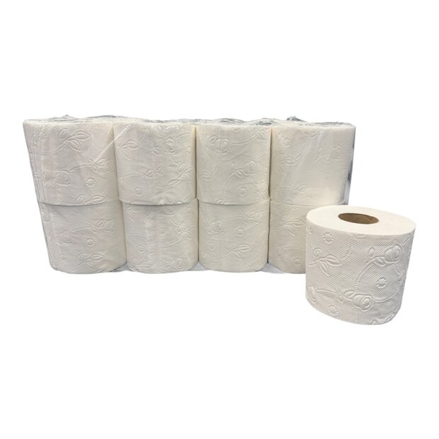 Blanco Toiletpapier 3 lgs. 250vel, pak 7x8 rol (56 rol) pure cellulose