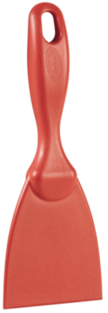 Vikan Metaaldetecteerbare Handschraper 7,5cm Rood &ndash; Smal &amp; Ergonomisch | Voor Hardnekkig Vuil