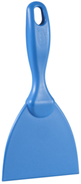 Vikan Metaaldetecteerbare Handschraper 10,2 cm Blauw &ndash; Breed &amp; Ergonomisch | Voor Hardnekkig Vuil