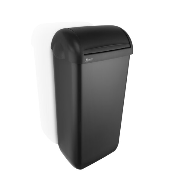 Black Satino dameshygienebox 23 liter Zwart