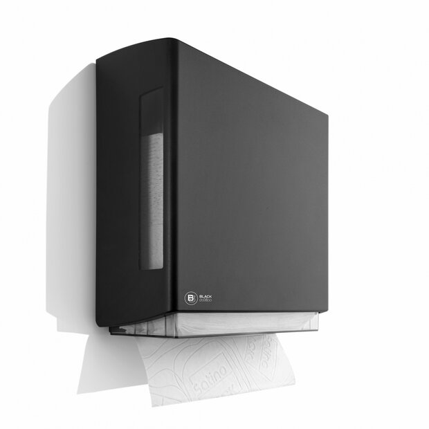 Black Satino handdoekdispenser Z vouw Zwart