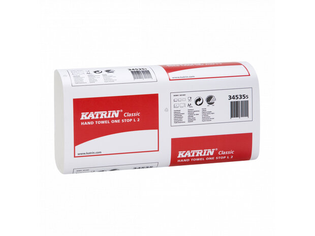 Katrin Vouwhanddoek Classic One Stop 2-laags Wit