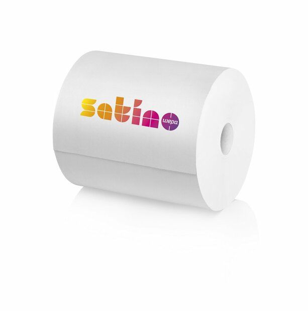 Satino maxi poetsrollen 2 rol x 350mt. x 23 br. wit