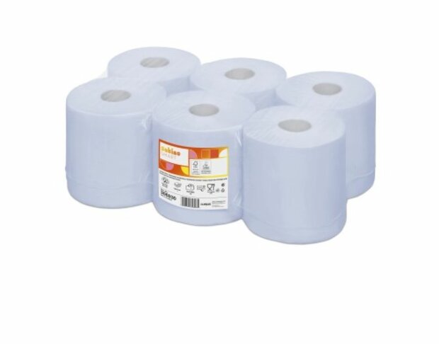 Satino smart centerfeed handdoekrol blauw 1 laags 300 meter  1x6 rollen 100% recycling