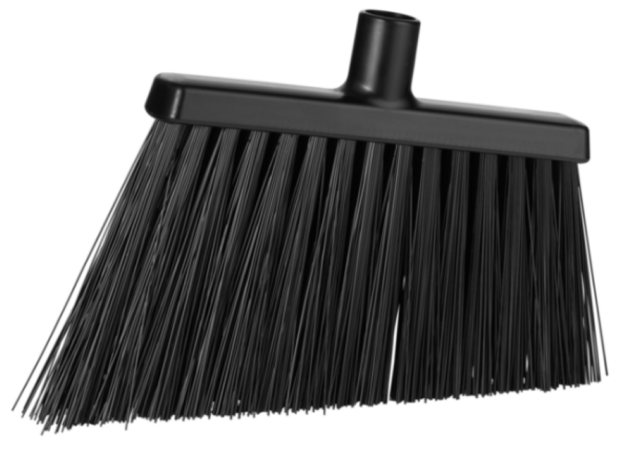 Vikan Bezem met Haakse Snede Zwart Zeer Hard 29 cm