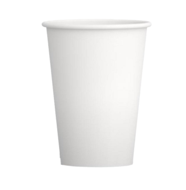 Kartonnen Koffiebekers Wit &ndash; 8 OZ / 250 ml (Doos &agrave; 1000 stuks)