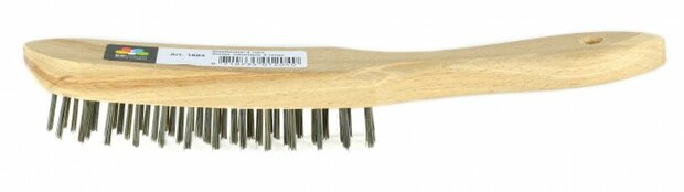 STAALBORSTEL hout 4 rijen