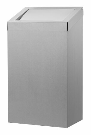 Dutch Bins Afvalbak 50 liter, RVS, gesloten