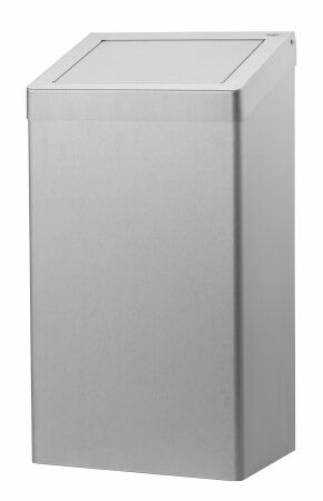 Dutch Bins Afvalbak 50 liter, RVS, gesloten