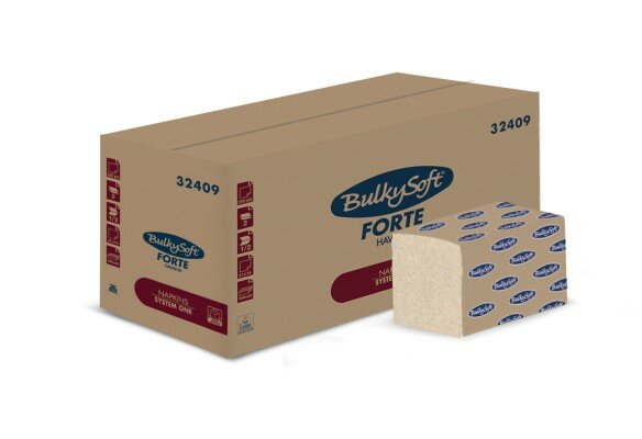 BulkySoft&reg;  Havana Recycled Dispenser Servetten 2-laags, 21 x 16 cm, Doos van 200 Pakken (4000 Servetten)