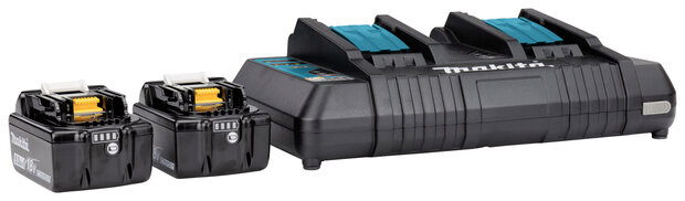 Makita Startset met 2 maal accu en oplader (18 volt, 5,0Ah) 197629-2