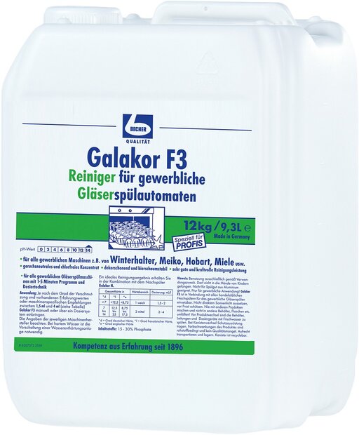 Becher galakor F3 industri&euml;le glazenspoelmachines 12kg