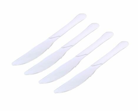 Mes Zware kwaliteit Wit of Zwart PS 197mm, ds. 20 x50 stuks (totaal 1000 st.)-Wit