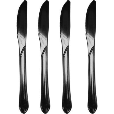Mes Zware kwaliteit Wit of Zwart PS 197mm, ds. 20 x50 stuks (totaal 1000 st.)-Zwart