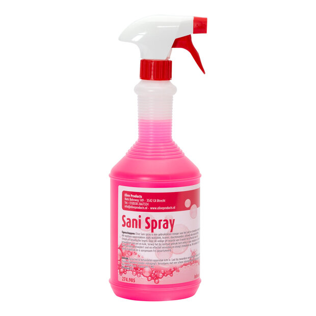 Elive Sani Spray Sanitairreiniger - 6x1 Liter - Kalk- en Vetverwijderaar