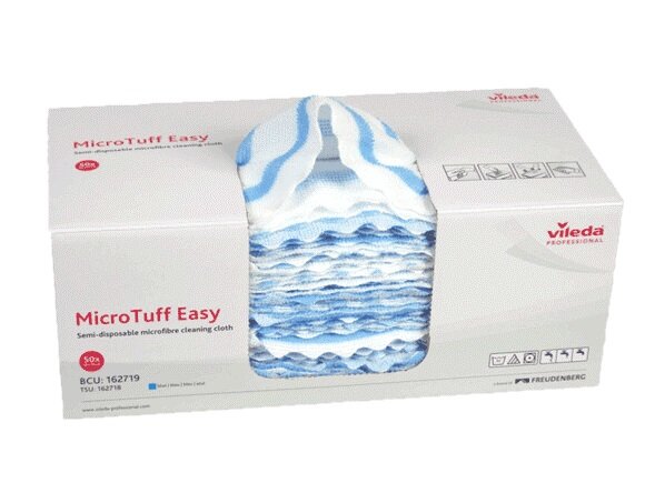 Vileda MicroTuff Easy Microvezeldoek Dispenserdoos - 50 Stuks