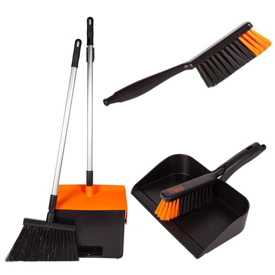 Orange Brush Handvegers en blikken
