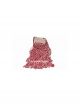 Strengenmop 350 gr. band gelust wit/rood