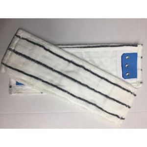 Vlakmop microvezel Wit/Grijs met insteekvak/ flap /3 ringen, 2 st.