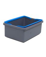 Ivo Giotto rechthoekig emmer met Blauwe hendel L31xB22xH12cm