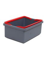 Ivo Giotto rechthoekig emmer met Rode hendel L31xB22xH12cm